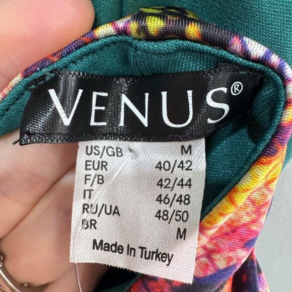 Venus Colorful Tropical Snakeskin L/S Maxi Dress Size M EUC - Picture 6 of 6